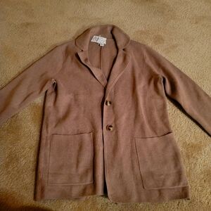 Cozy Tan Blazer with Pockets